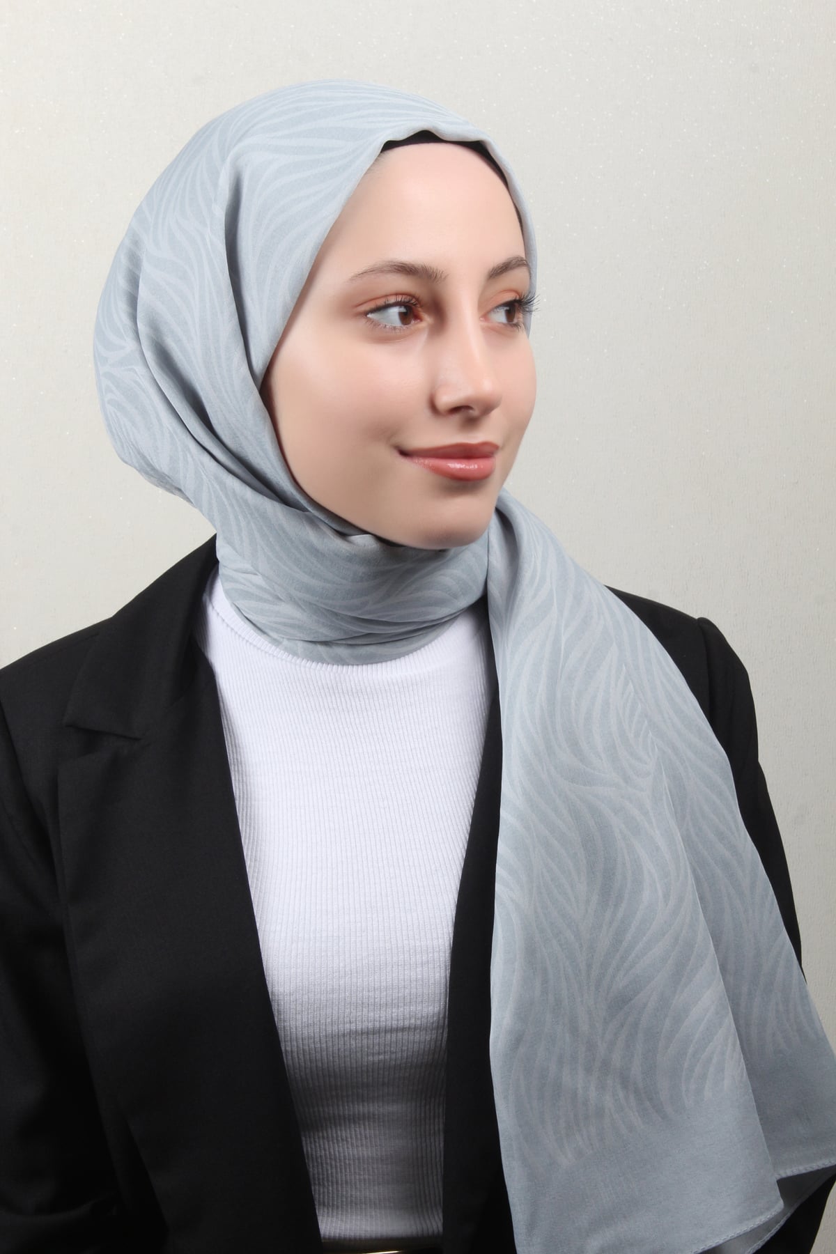 Armine Ultralıght Şal 3111-11 Gümüş