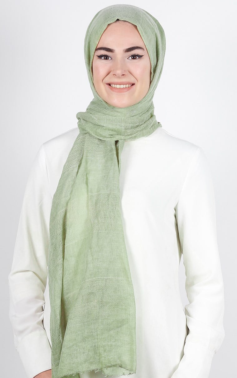 Akel İndigo Fileli Şal 140-10