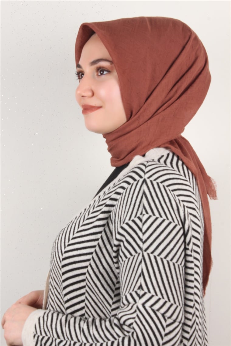 Bambu Kraşlı Eşarp 3081-41 Taba