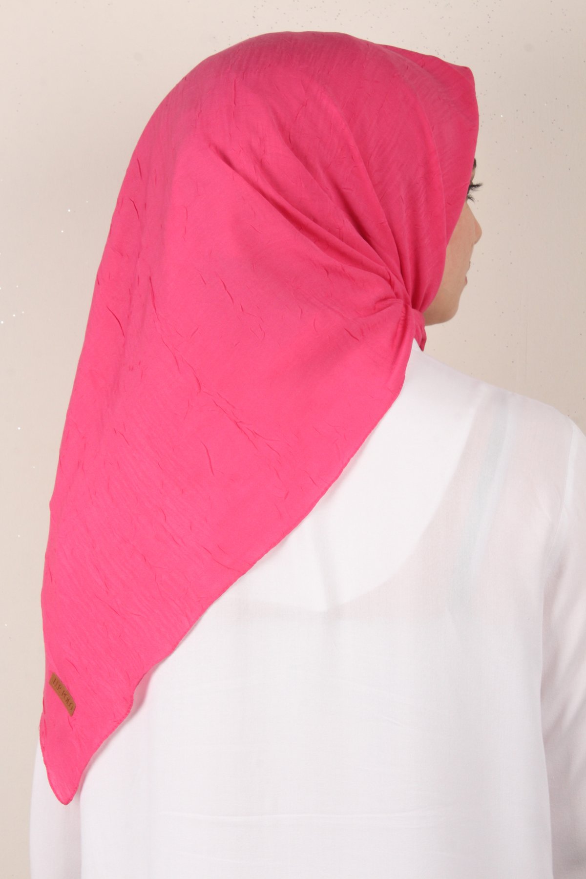 Bambu Kraşlı Eşarp 3081-44 Şeker Pembe