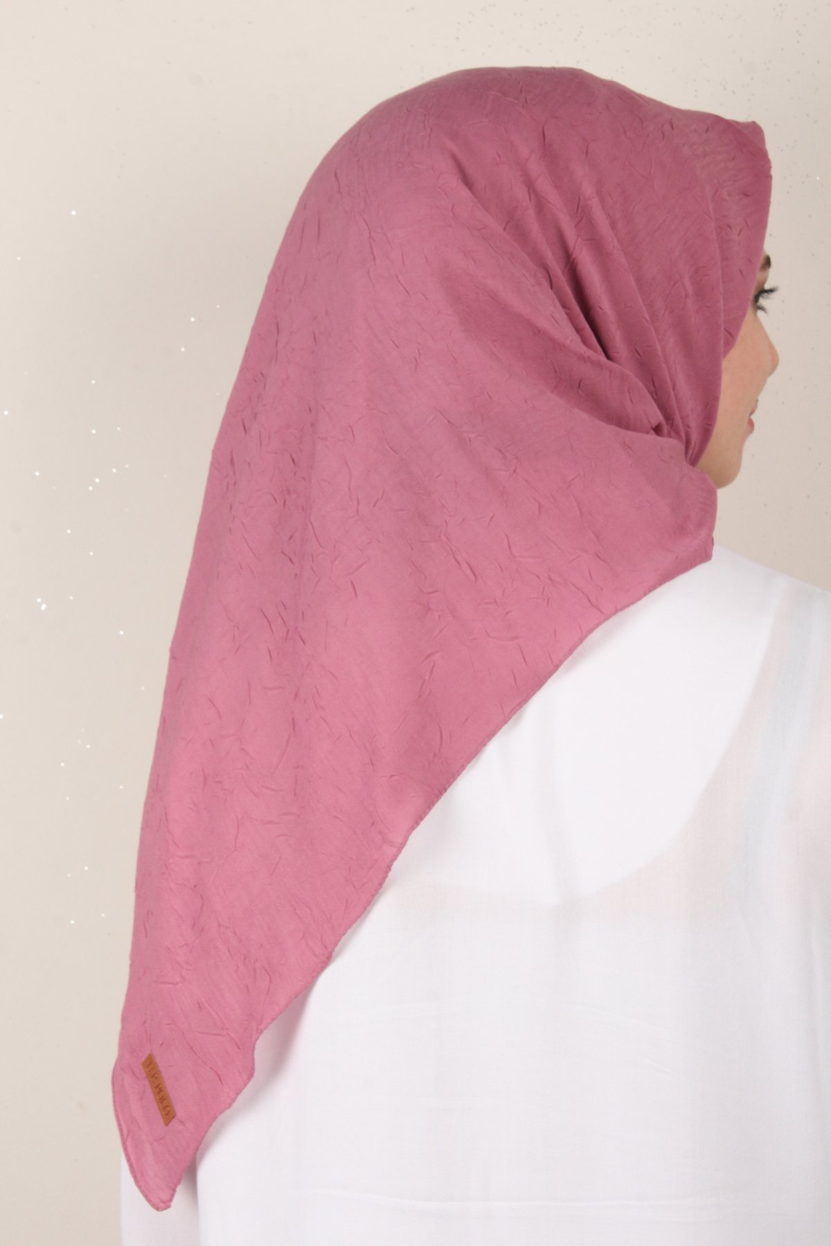 Bambu Kraşlı Eşarp 3081-45 Gül Kurusu