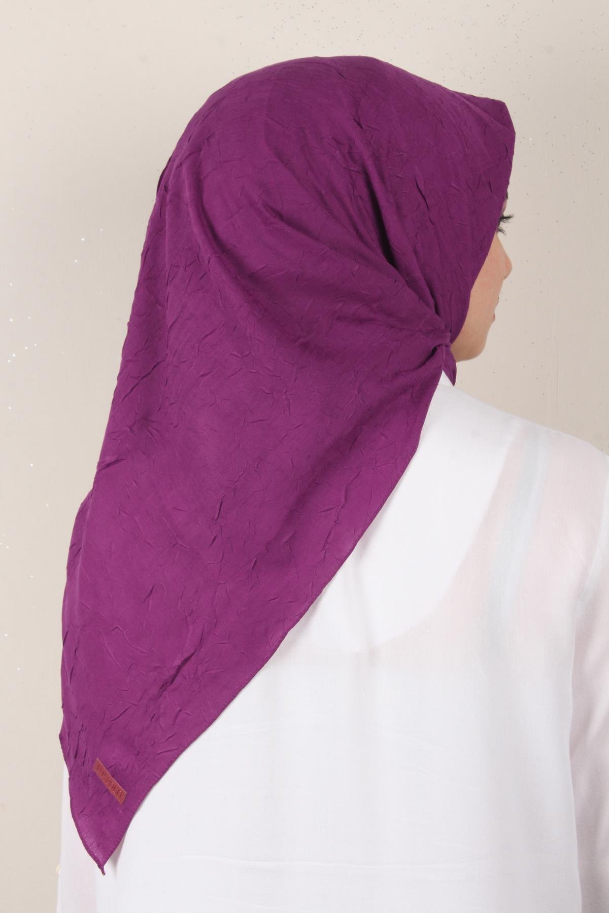 Bambu Kraşlı Eşarp 3081-46 Mor