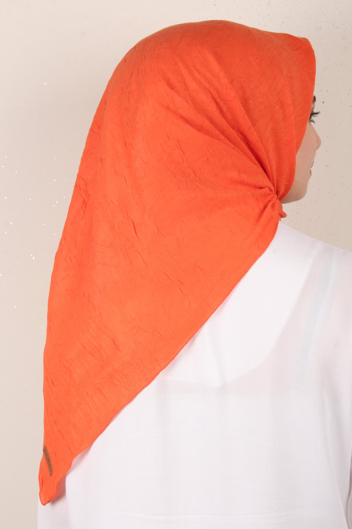 Bambu Kraşlı Eşarp 3081-47 Turuncu