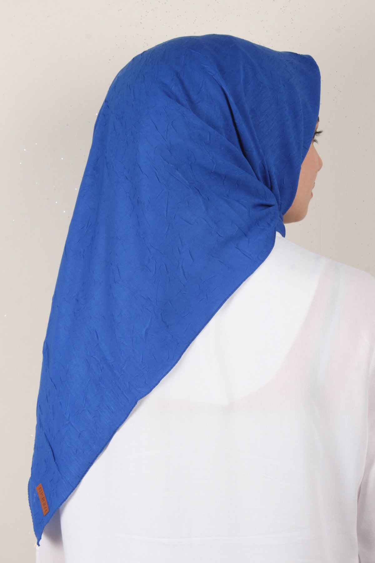 Bambu Kraşlı Eşarp 3081-48 Saks