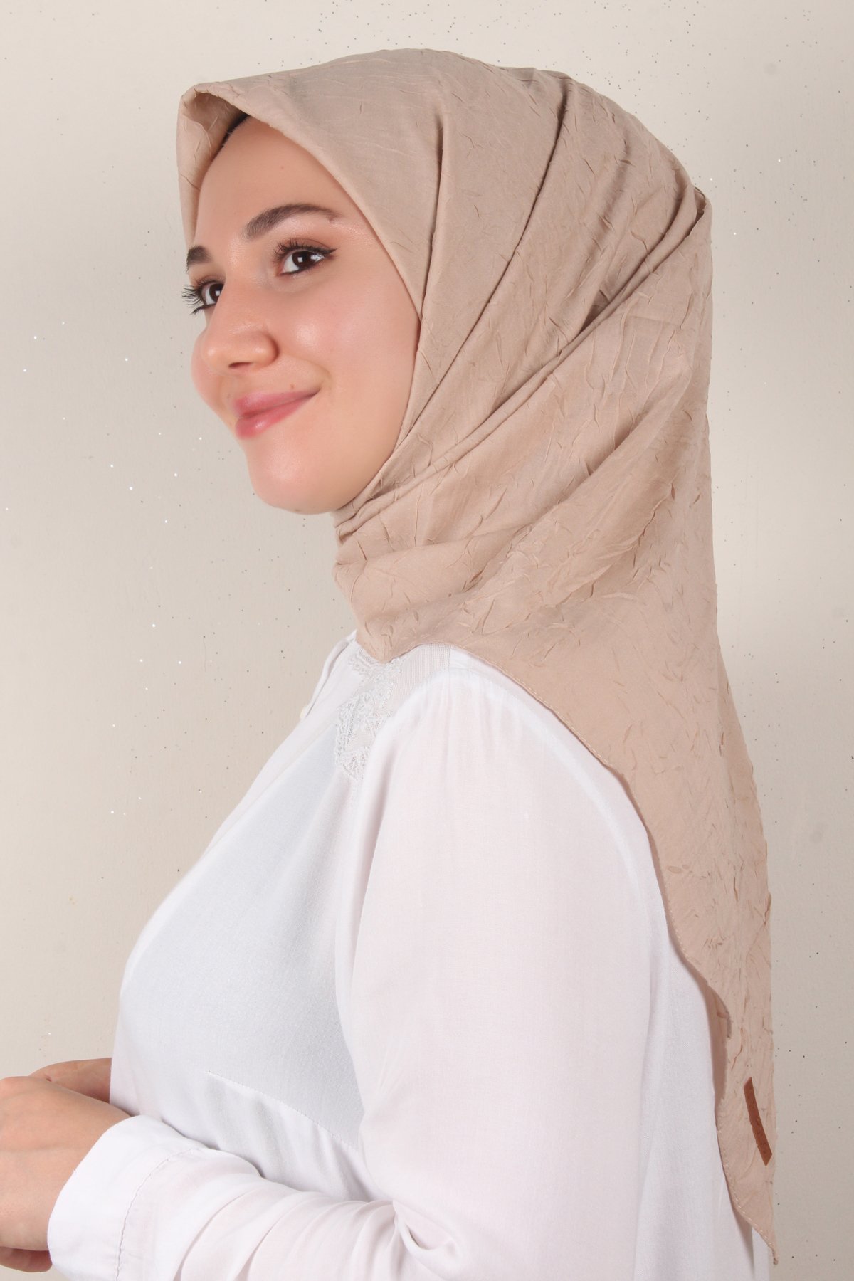 Bambu Kraşlı Eşarp 3081-52 Sütlü Kahve