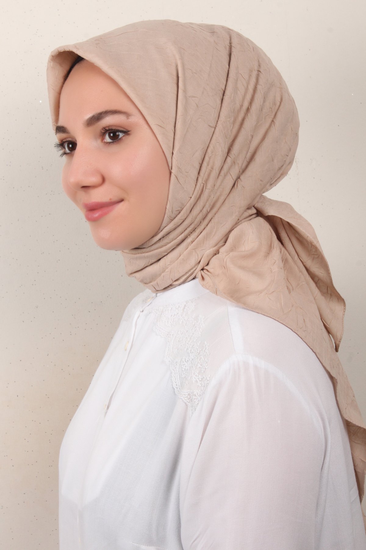 Bambu Kraşlı Eşarp 3081-52 Sütlü Kahve