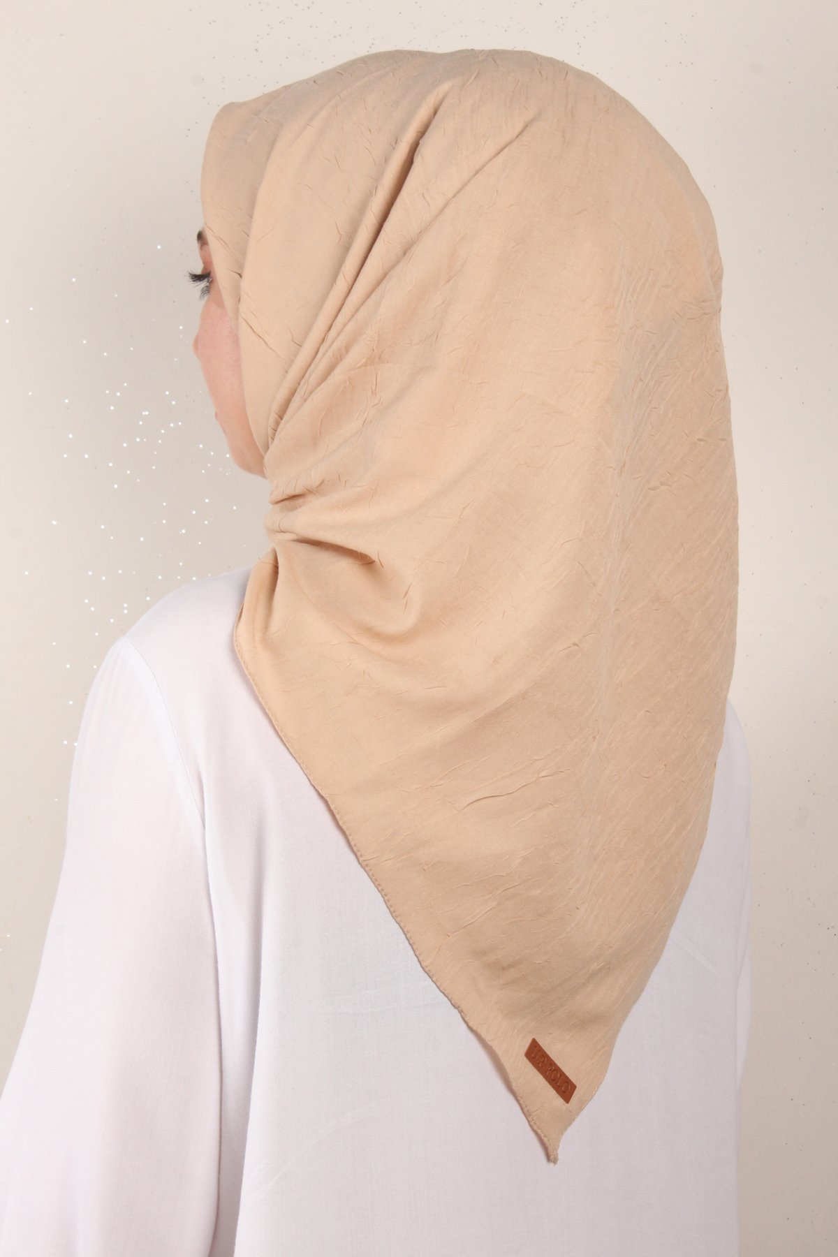 Bambu Kraşlı Eşarp 3081-53 Bej