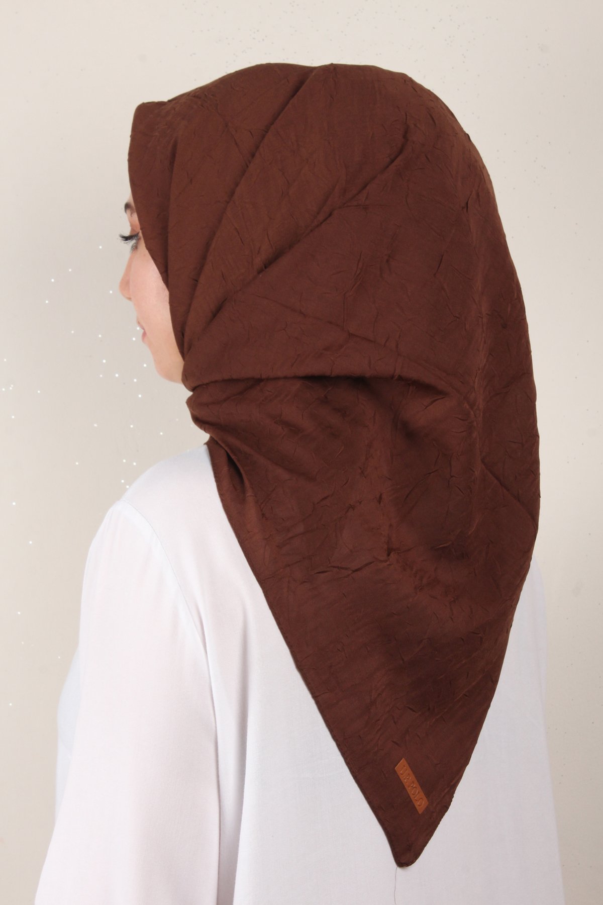 Bambu Kraşlı Eşarp 3081-62 Kahverengi