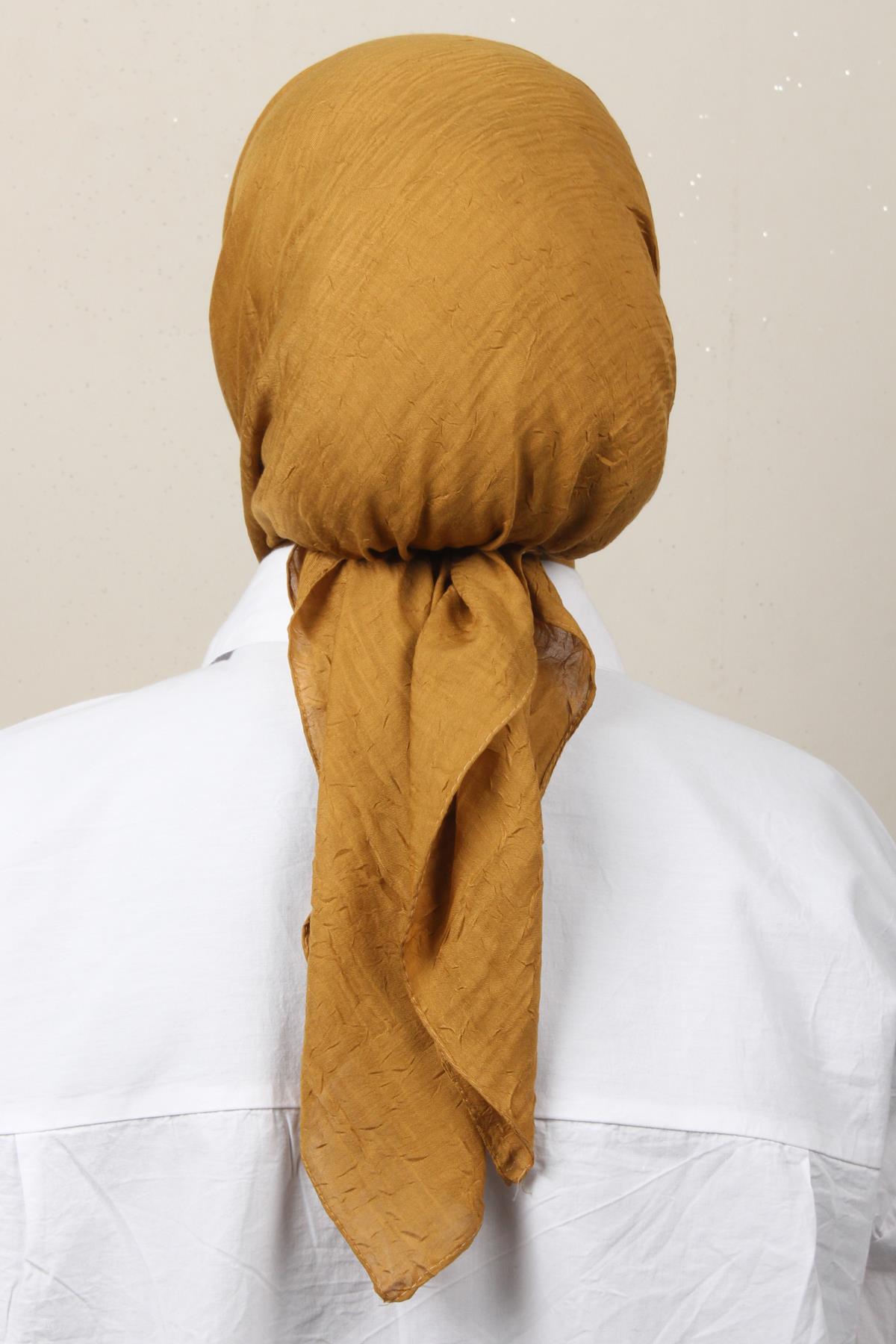 Bambu Kraşlı Eşarp 3081-70 Hardal 