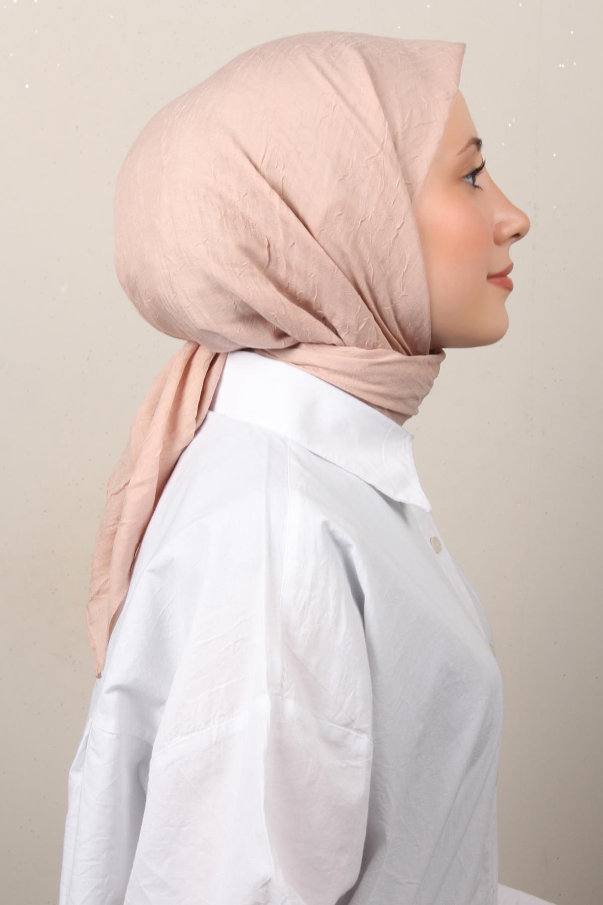 Bambu Kraşlı Eşarp 3081-72 Bej 