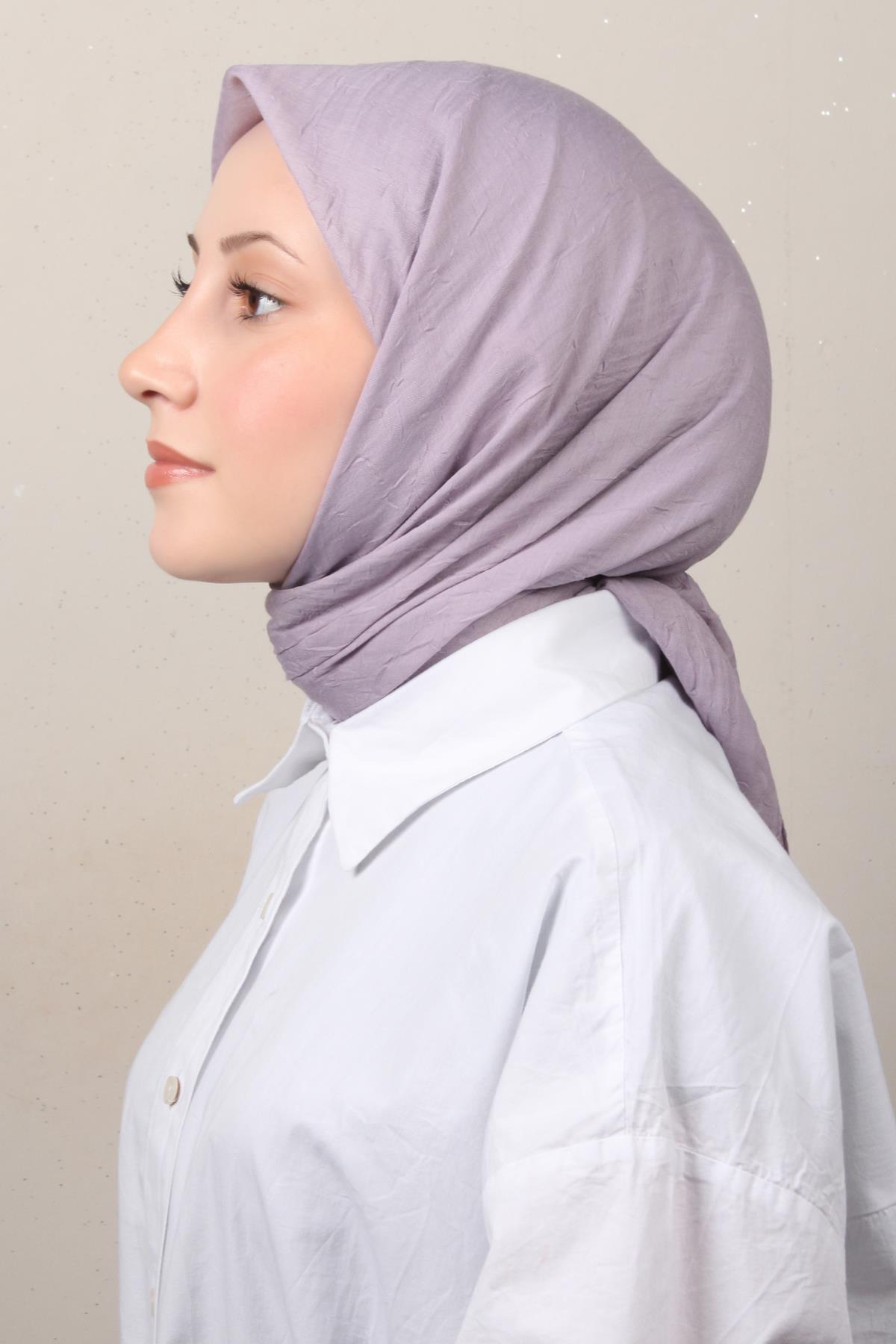 Bambu Kraşlı Eşarp 3081-74 Lila 