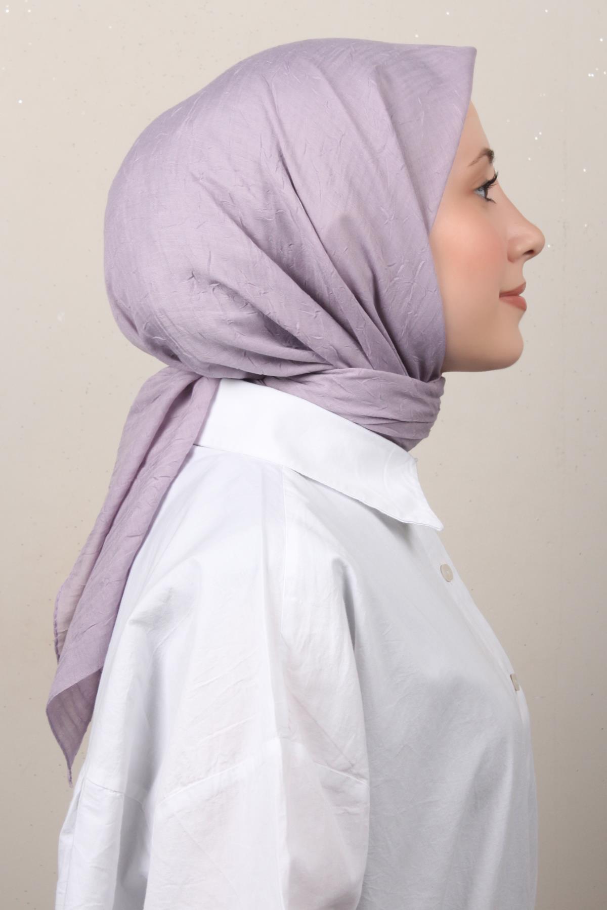 Bambu Kraşlı Eşarp 3081-74 Lila 