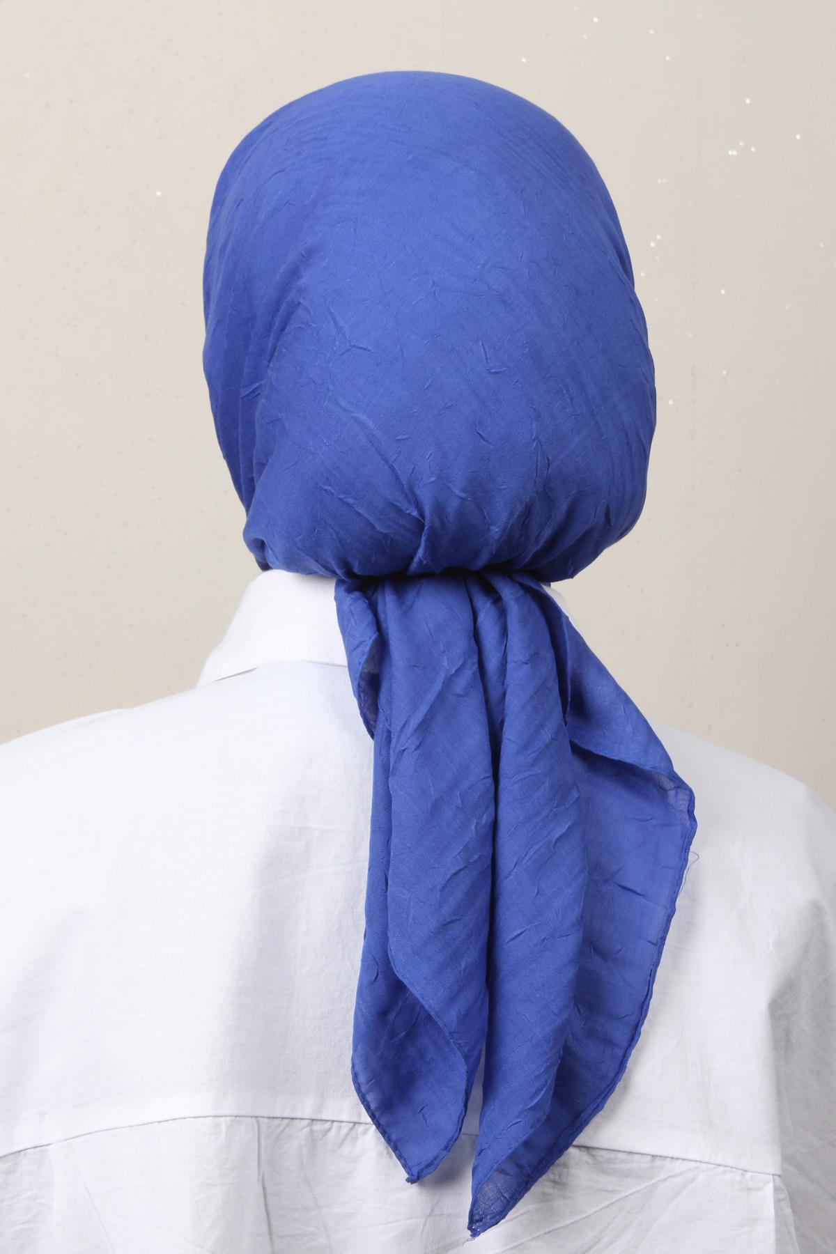 Bambu Kraşlı Eşarp 3081-78 Saks 