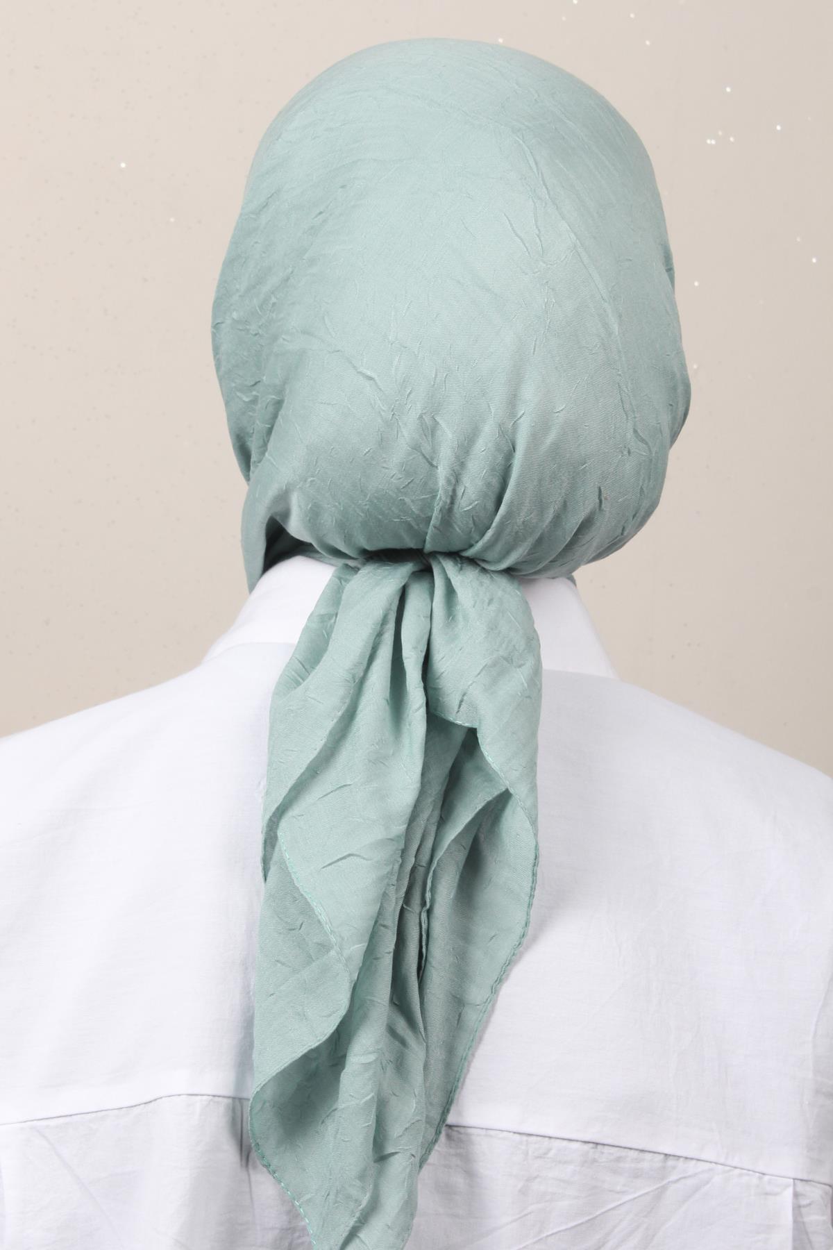 Bambu Kraşlı Eşarp 3081-81 Mint Yeşili 