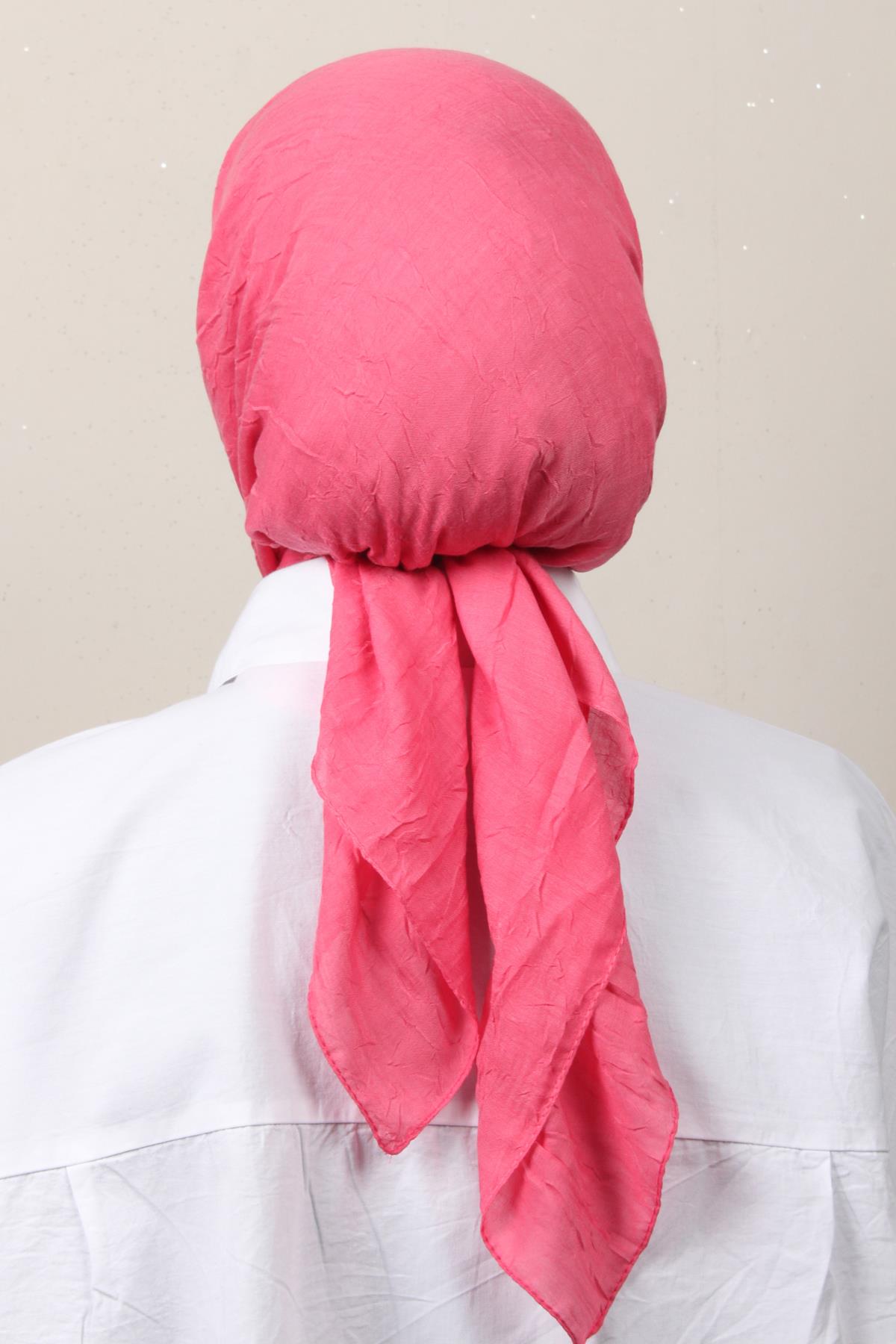 Bambu Kraşlı Eşarp 3081-85 Fuşya 