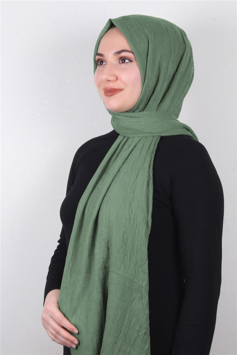 Bambu Kraşlı Şal 2724-112 Çağla Yeşili