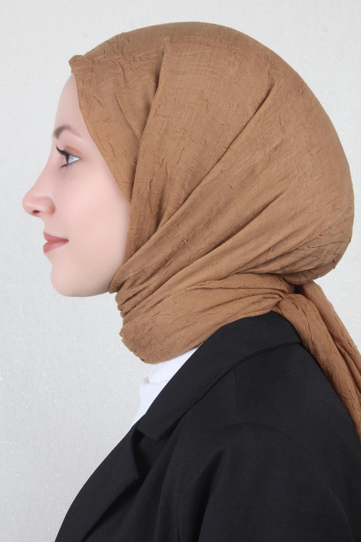 Bambu Kraşlı Şal 2724-117 Bal Köpüğü