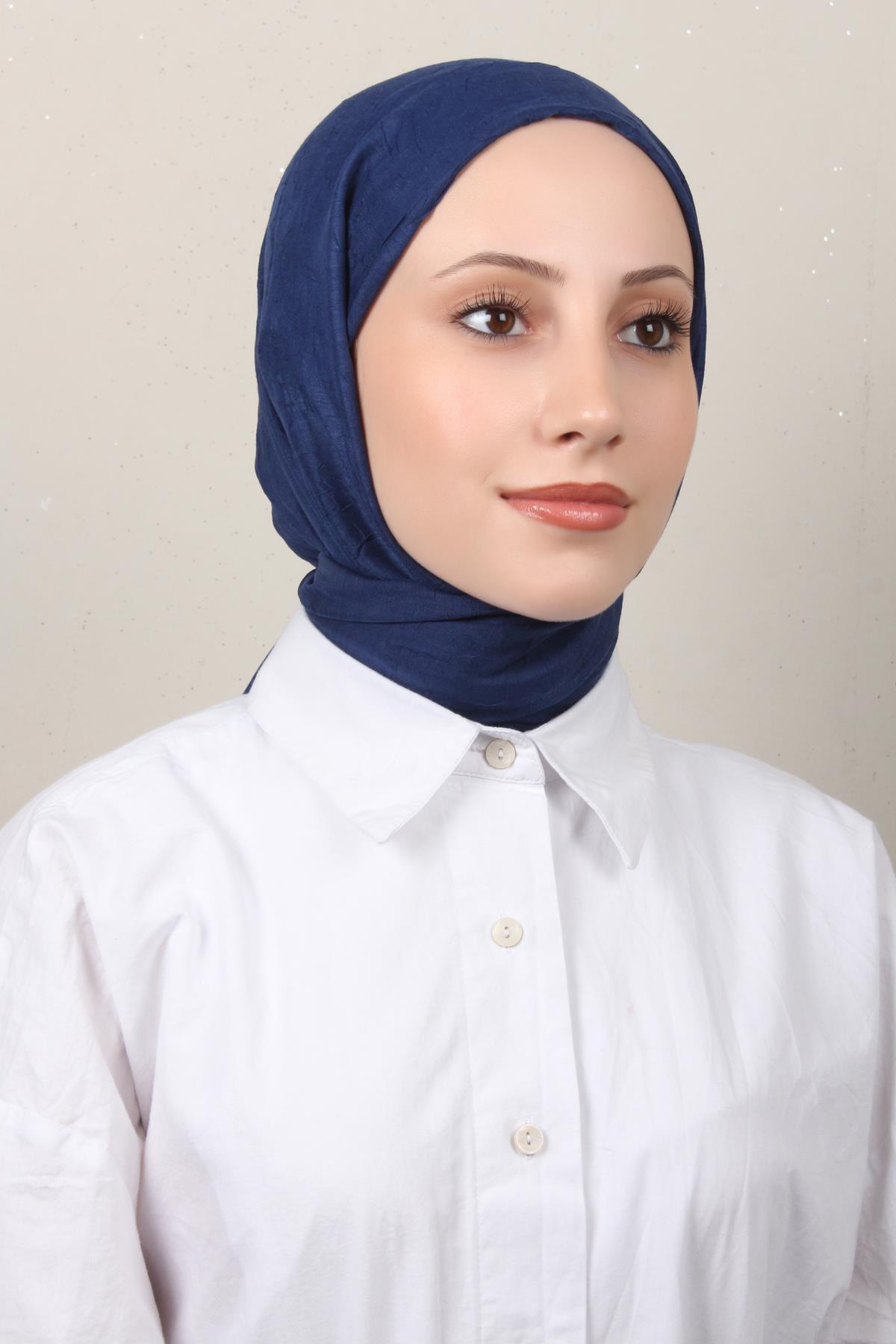 Bambu Kraşlı Şal 2724-135 Saks