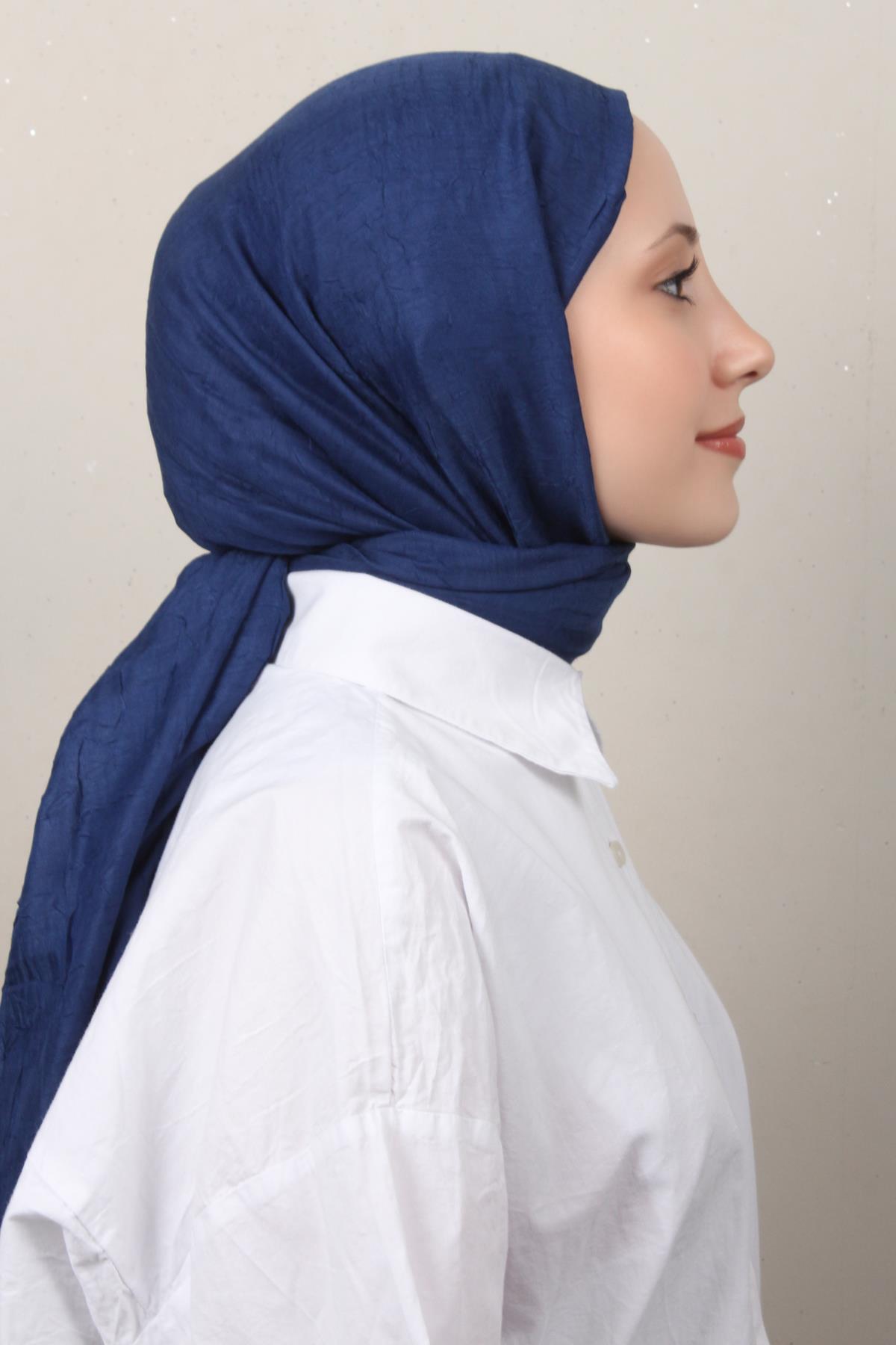 Bambu Kraşlı Şal 2724-135 Saks