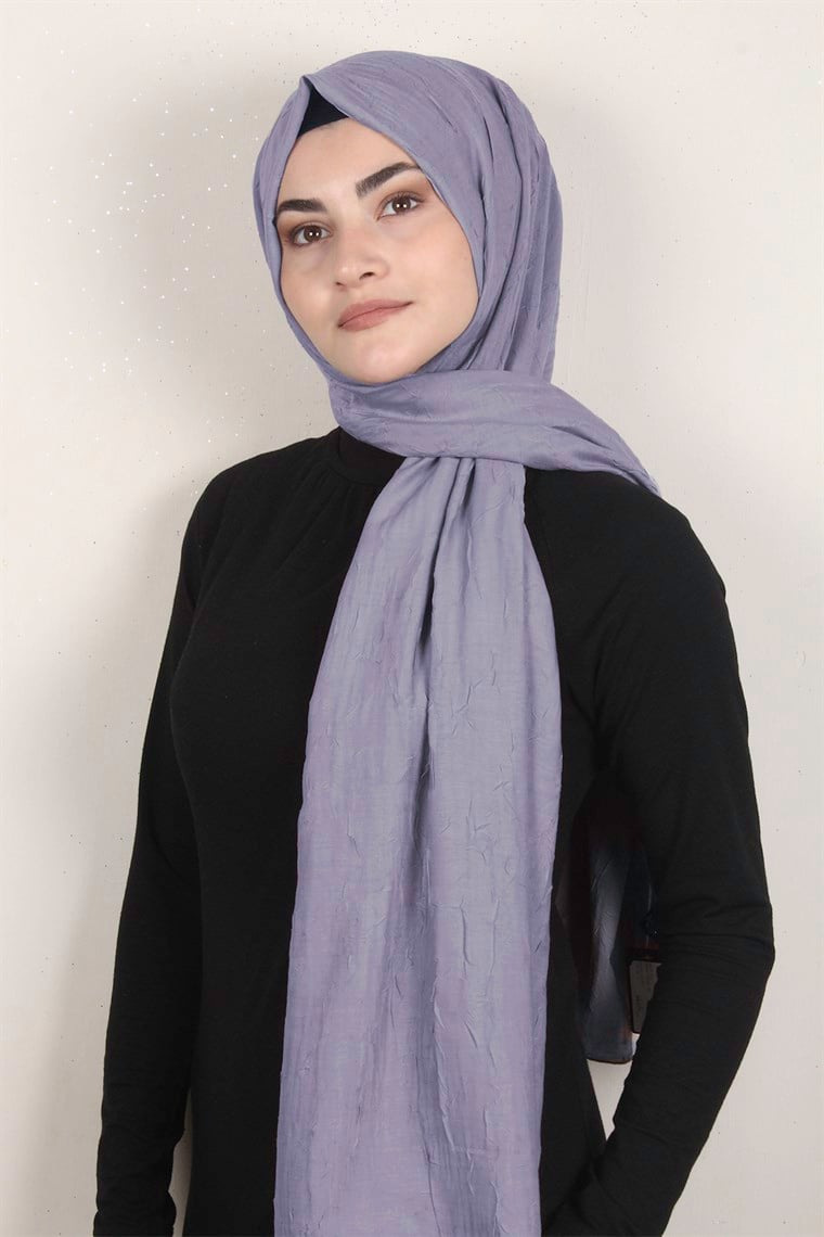 Bambu Kraşlı Şal 2724-2 Lila