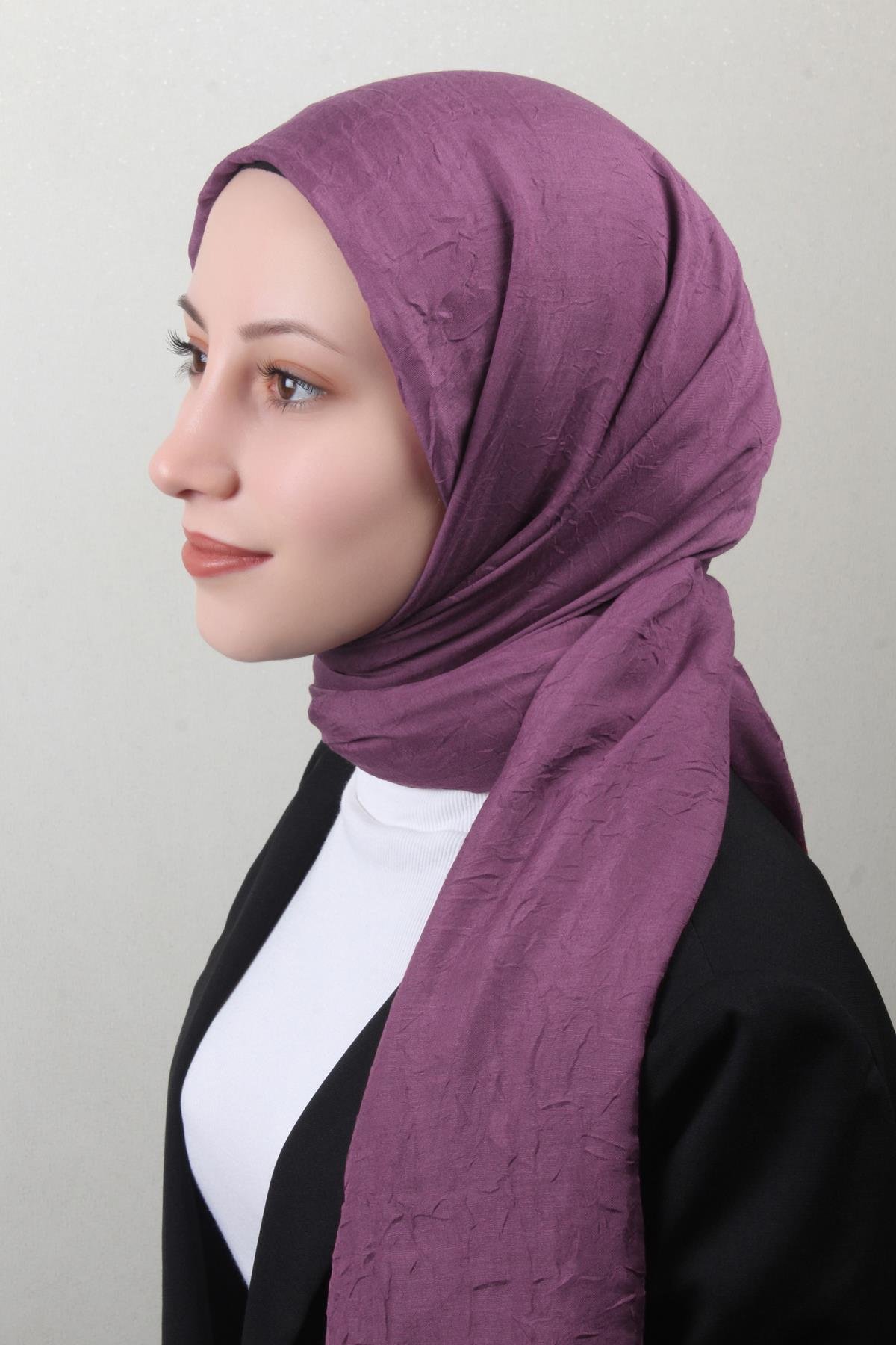 Bambu Kraşlı Şal 2724-26 Fuşya