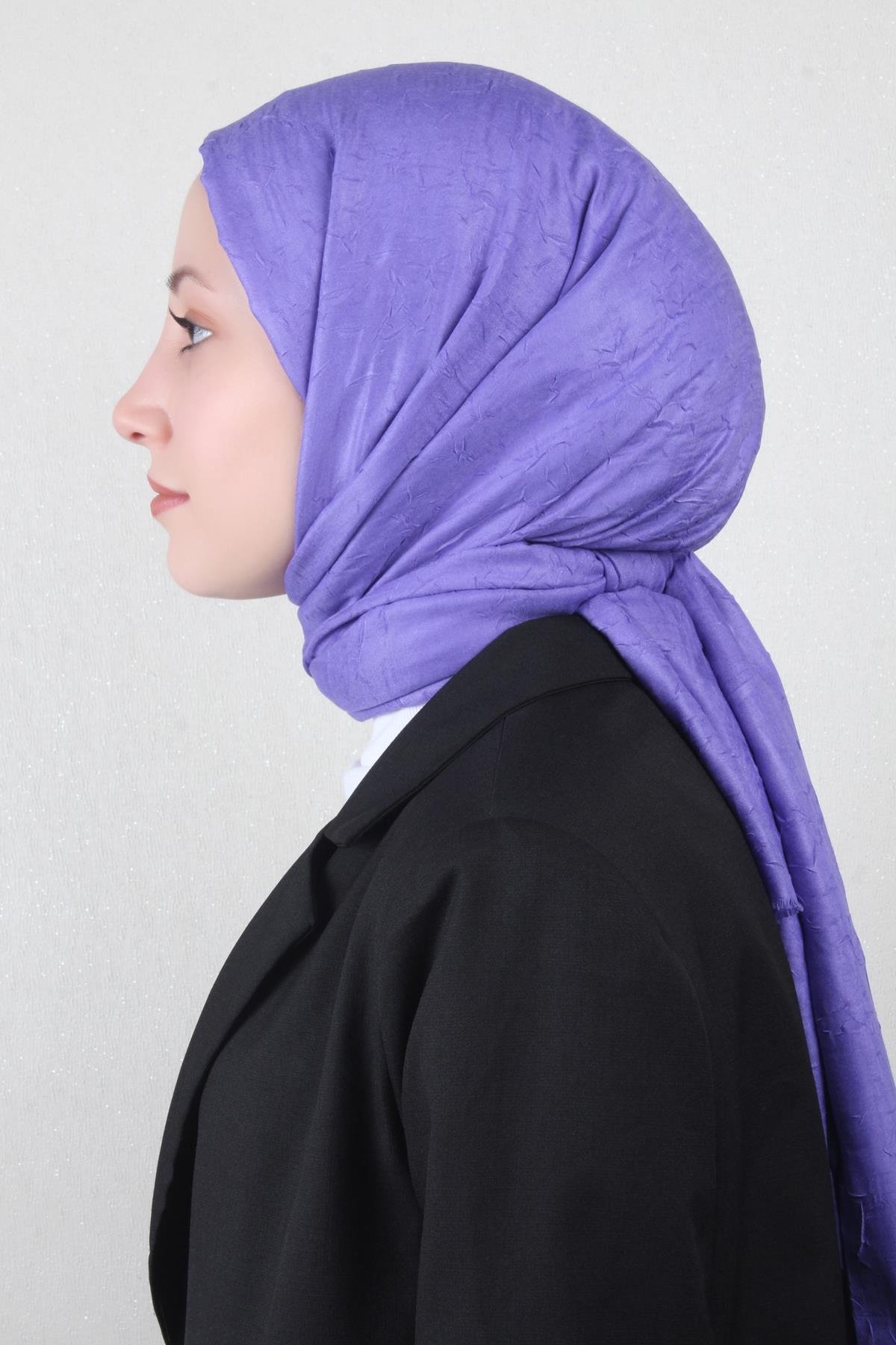 Bambu Kraşlı Şal 2724-42 Leylak