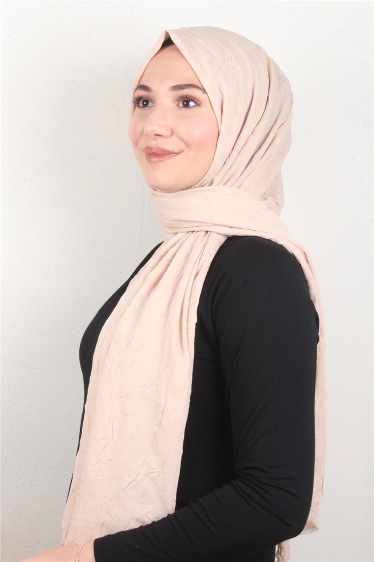 Bambu Kraşlı Şal 2724-51 Bej