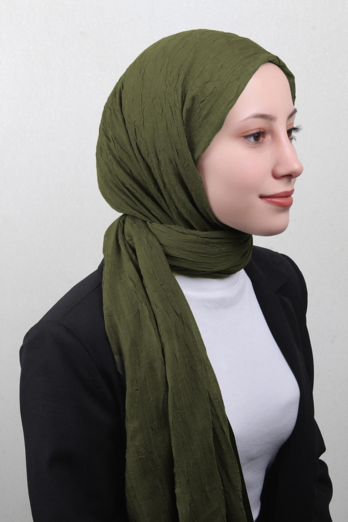 Bambu Kraşlı Şal 2724-53 Yeşil