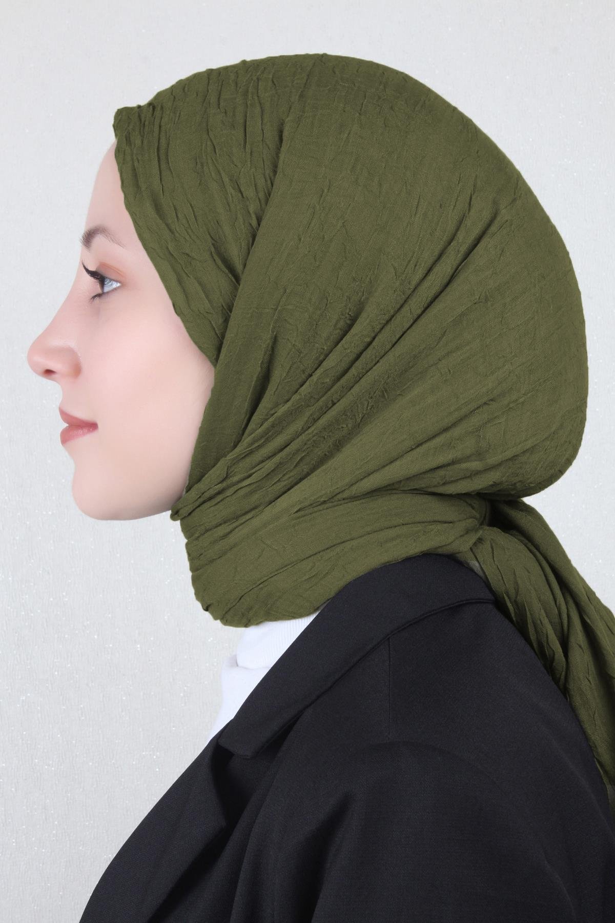 Bambu Kraşlı Şal 2724-53 Yeşil