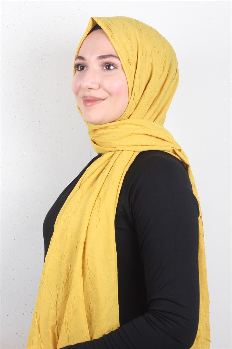 Bambu Kraşlı Şal 2724-54 Sarı