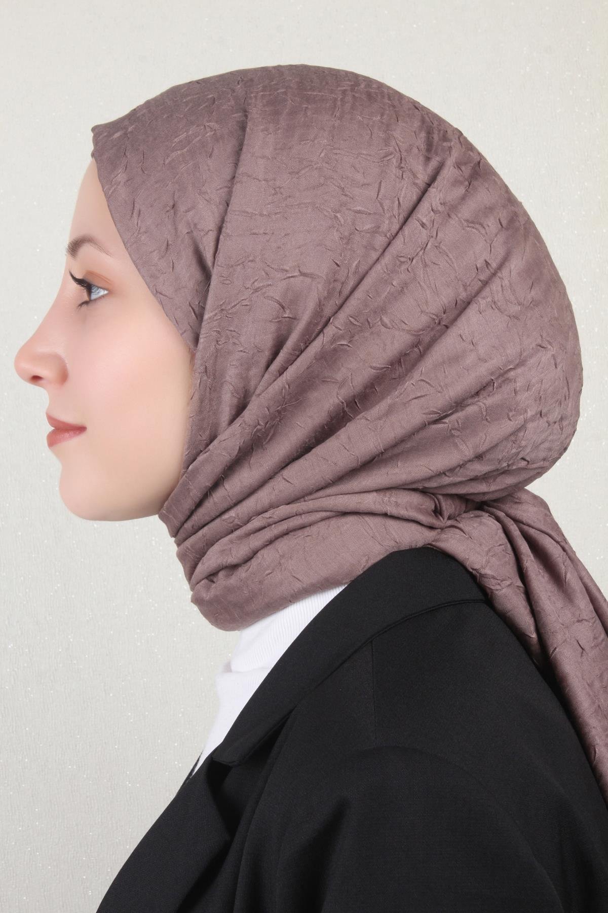 Bambu Kraşlı Şal 2724-57 Ağaç Kabuğu