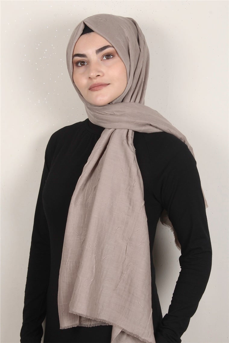 Bambu Kraşlı Şal 2724-6 Toprak