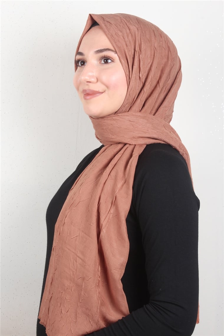 Bambu Kraşlı Şal 2724-63 Tarçın