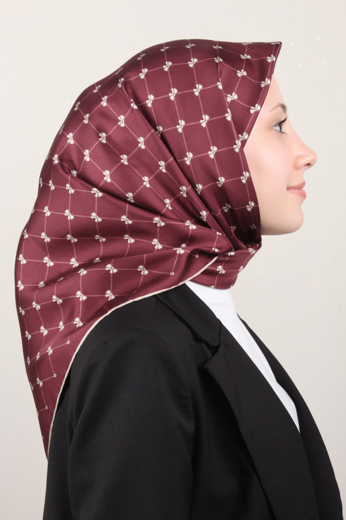 Belli Twil İpek Eşarp 4006-31 Bordo
