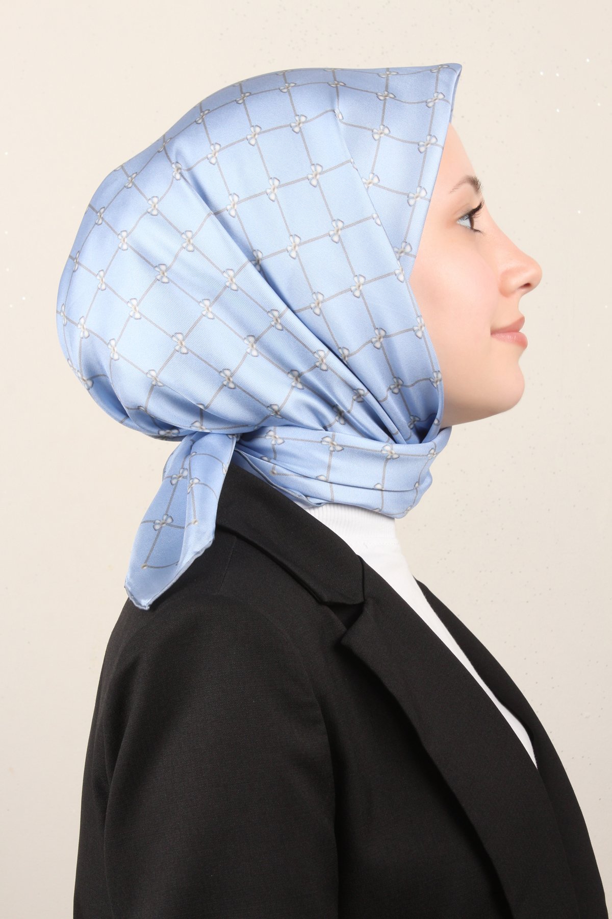Belli Twil İpek Eşarp 4006-32 Bebe Mavisi