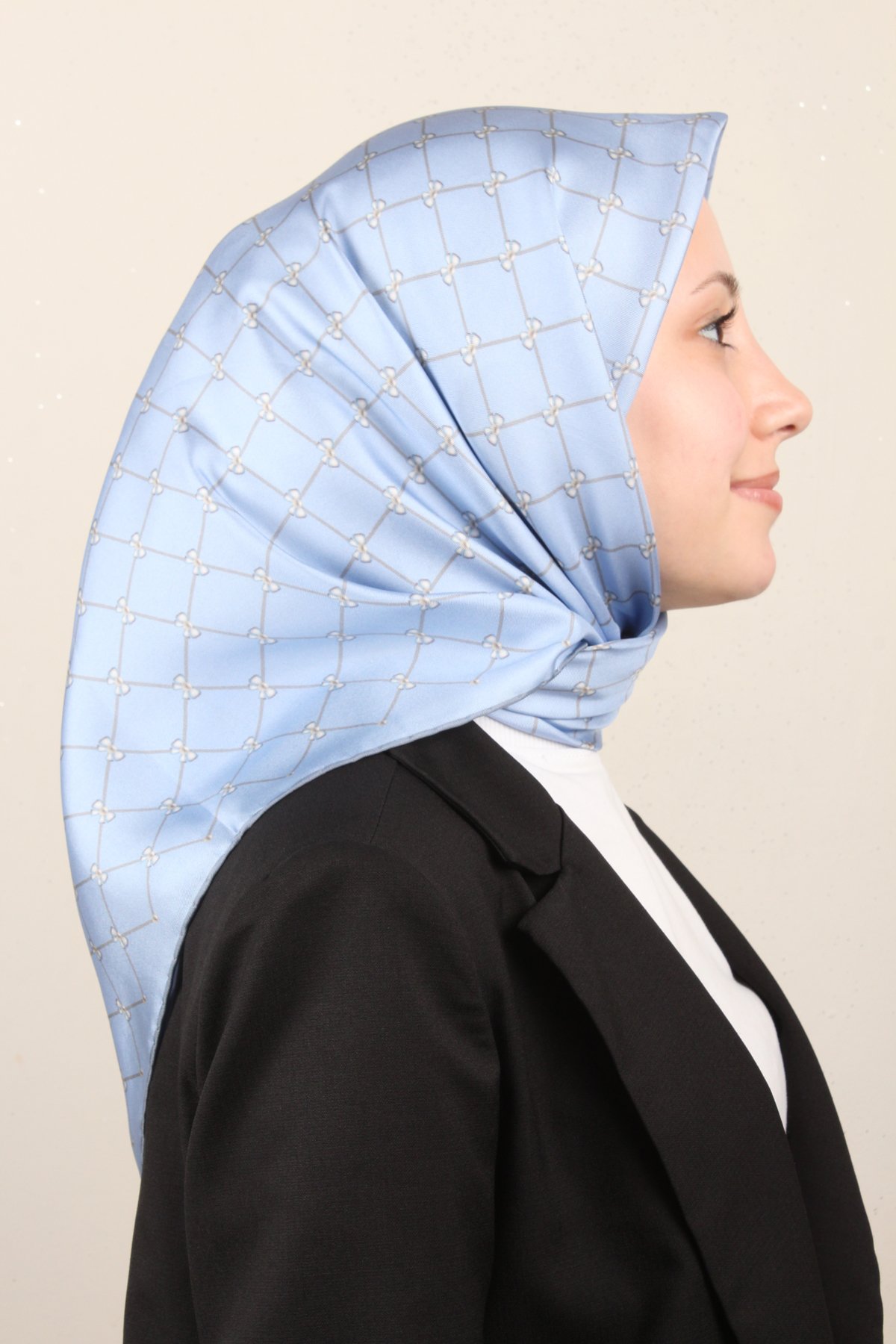 Belli Twil İpek Eşarp 4006-32 Bebe Mavisi