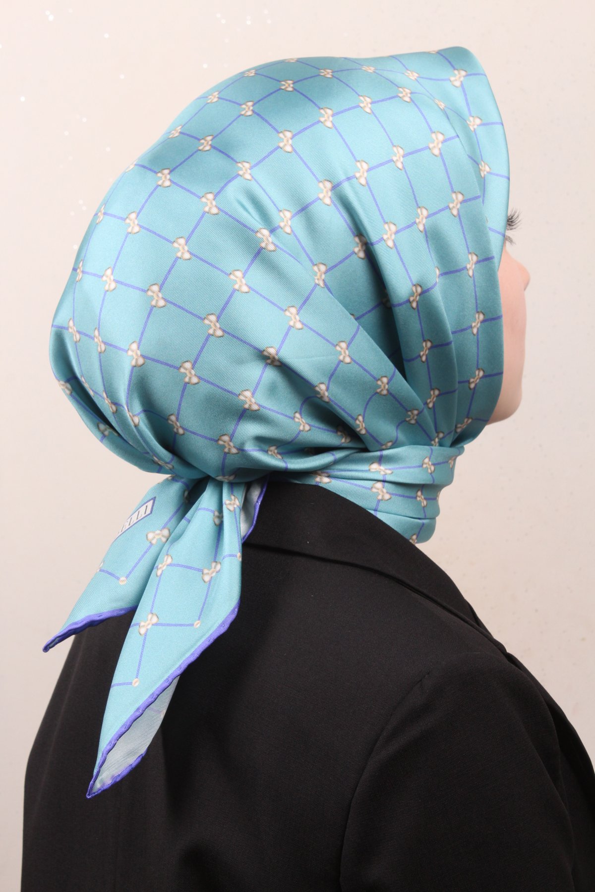 Belli Twil İpek Eşarp 4006-52 Açık Mavi