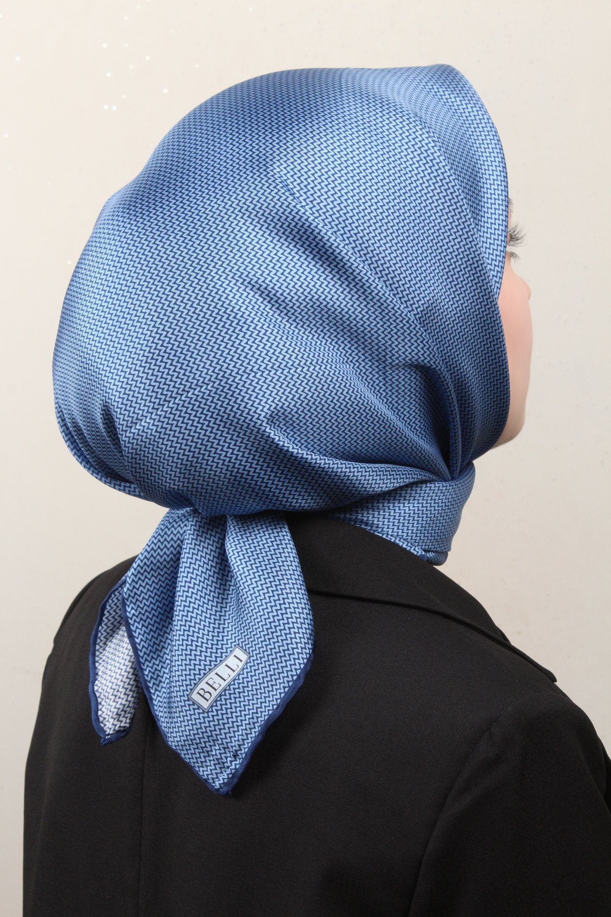 Belli Twil İpek Eşarp 4007-02 Mavi