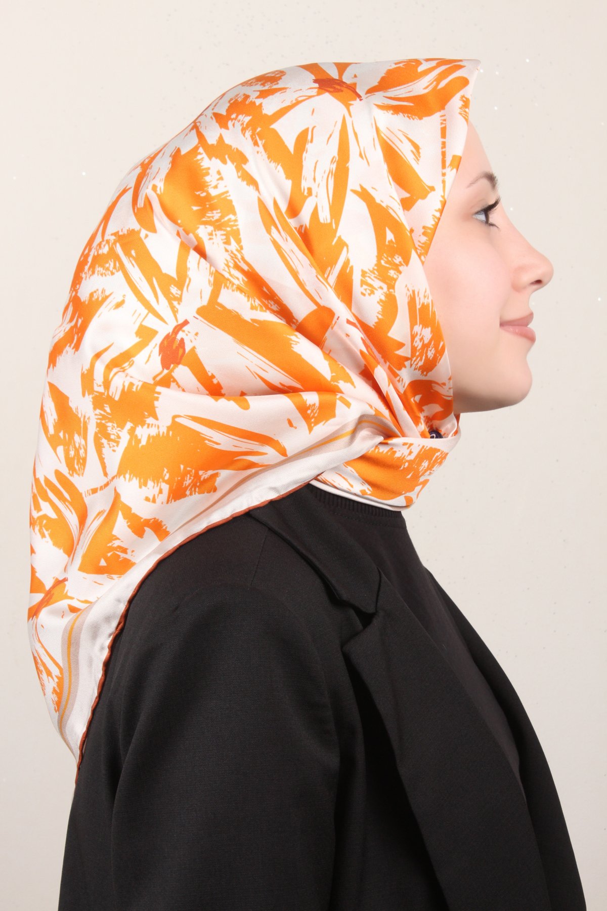 Belli Twil İpek Eşarp 4014-04 Turuncu