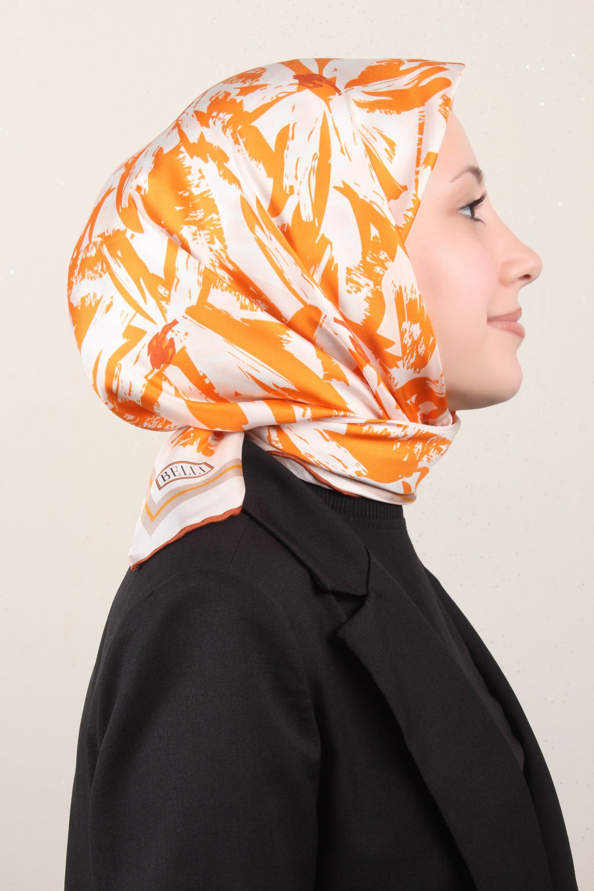 Belli Twil İpek Eşarp 4014-04 Turuncu