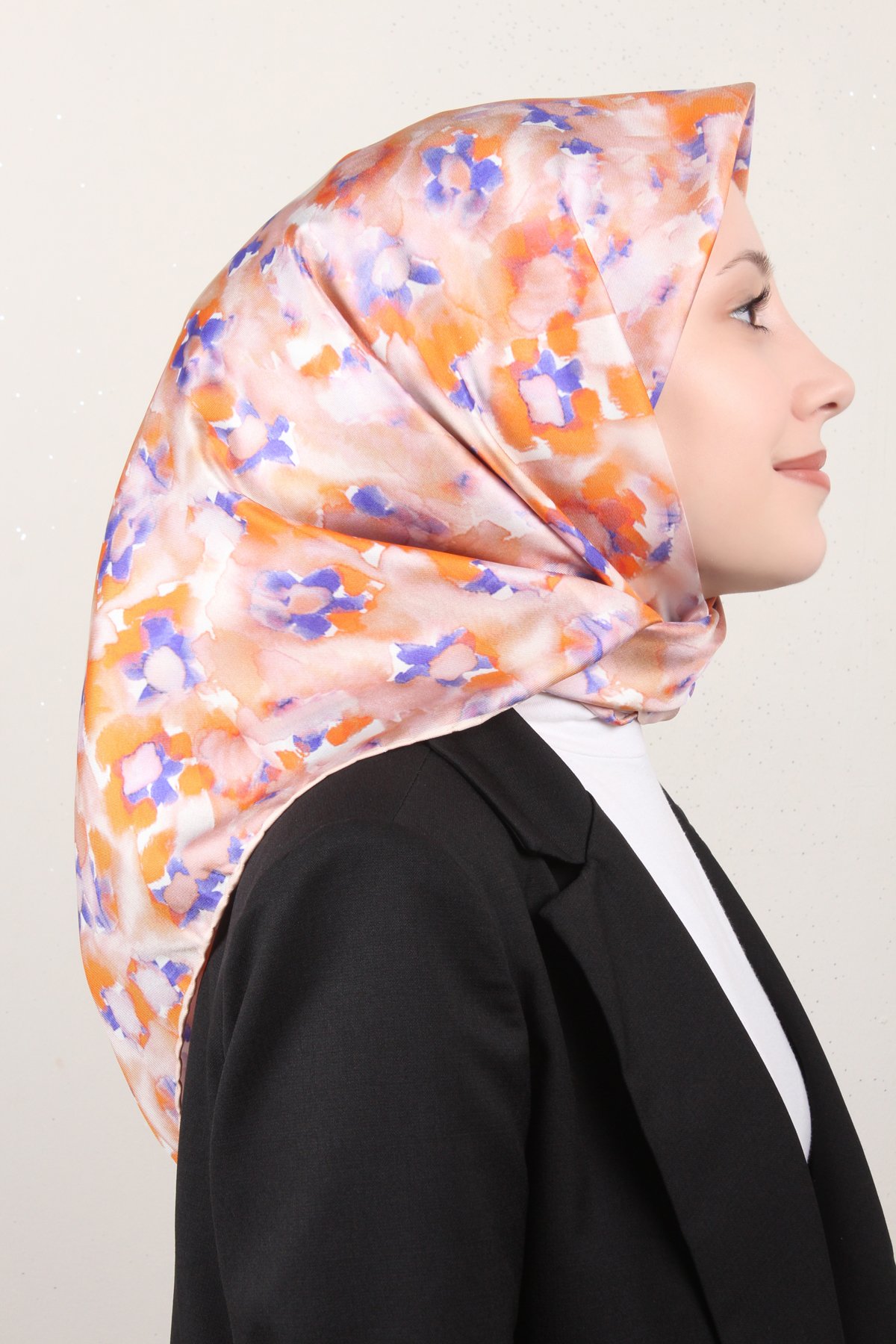 Belli Twil İpek Eşarp 4016-05 Turuncu