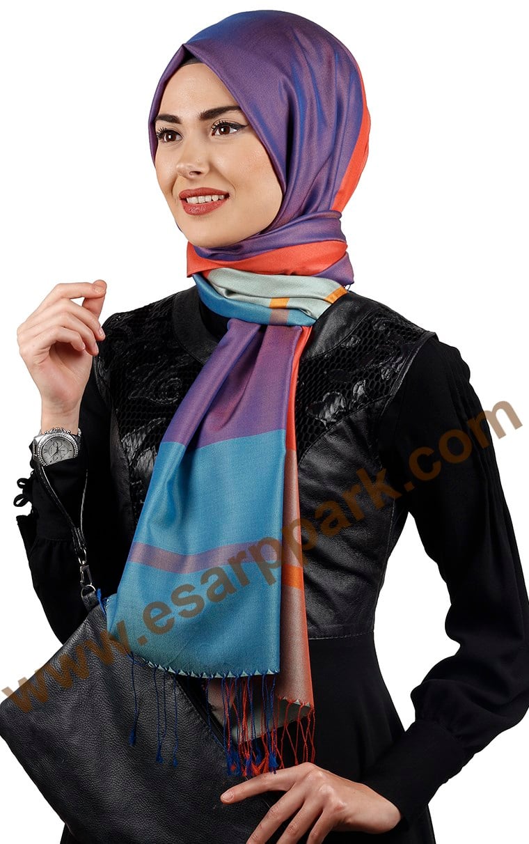 Bordürlü İpek Şal 108-1