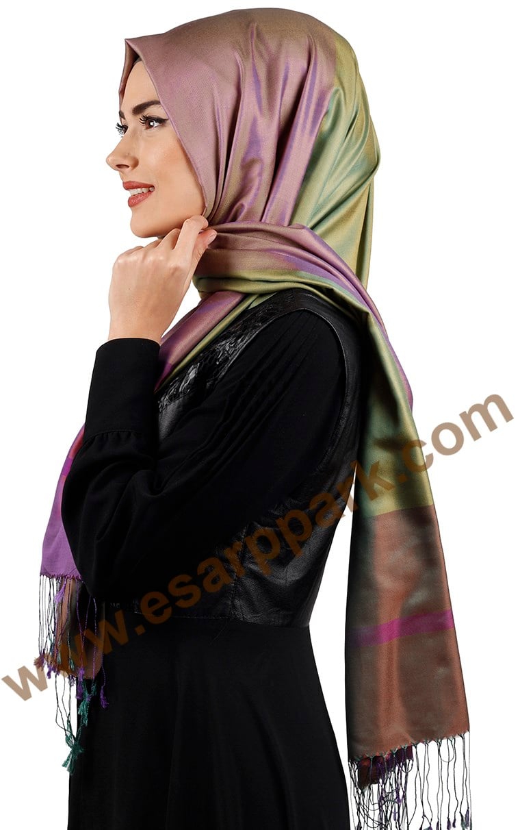 Bordürlü İpek Şal 108-14