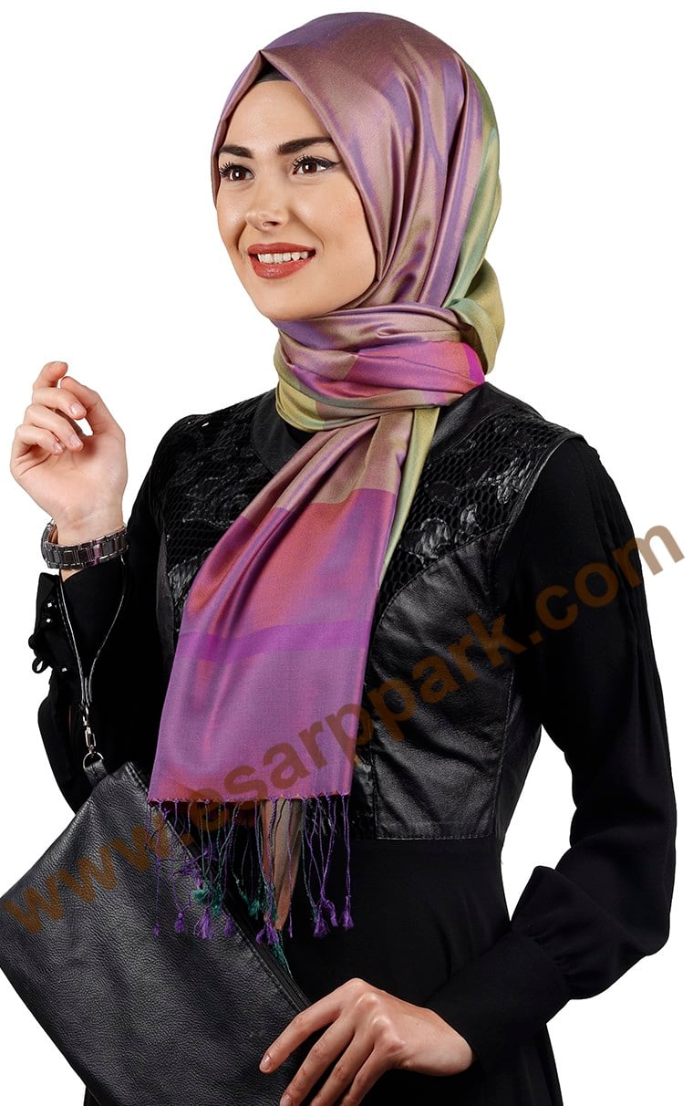 Bordürlü İpek Şal 108-14