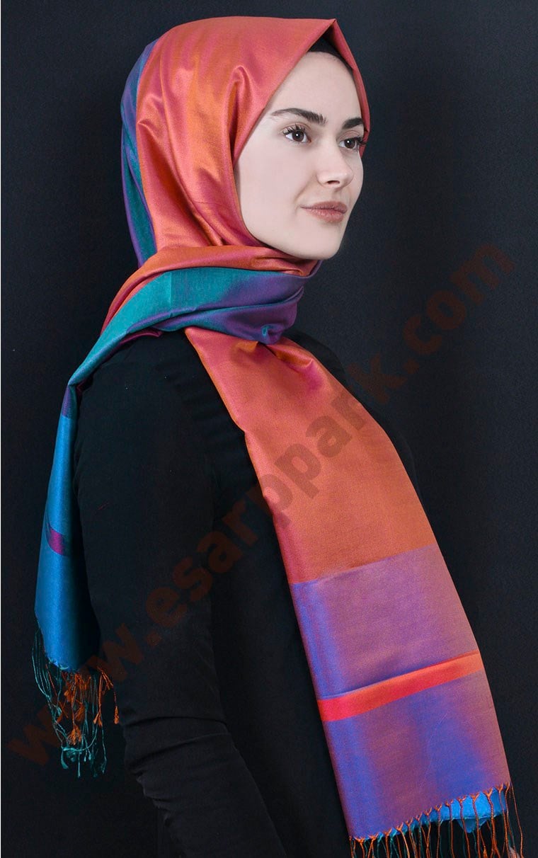 Bordürlü İpek Şal 108-2