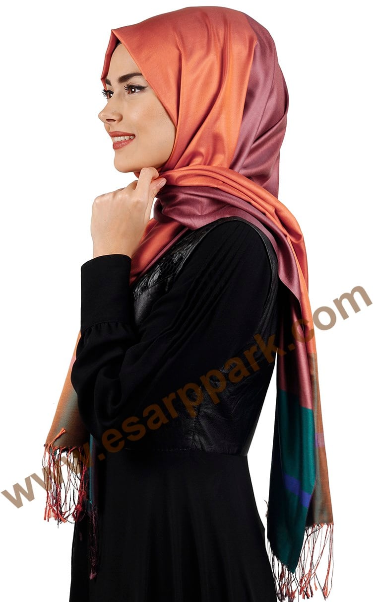 Bordürlü İpek Şal 108-4