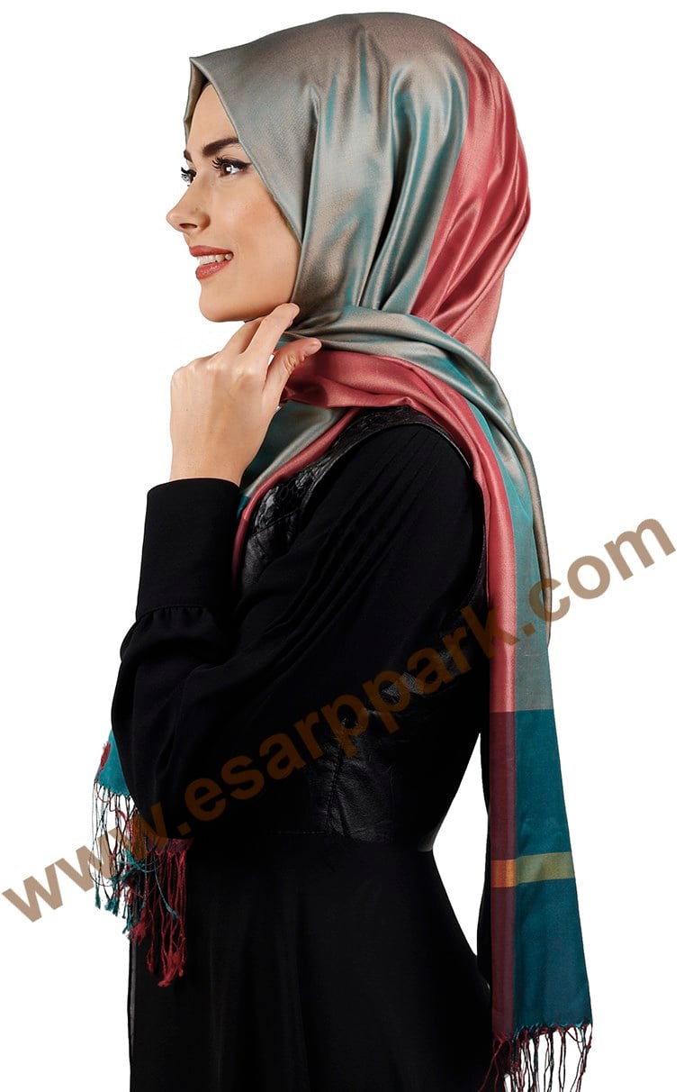 Bordürlü İpek Şal 108-5