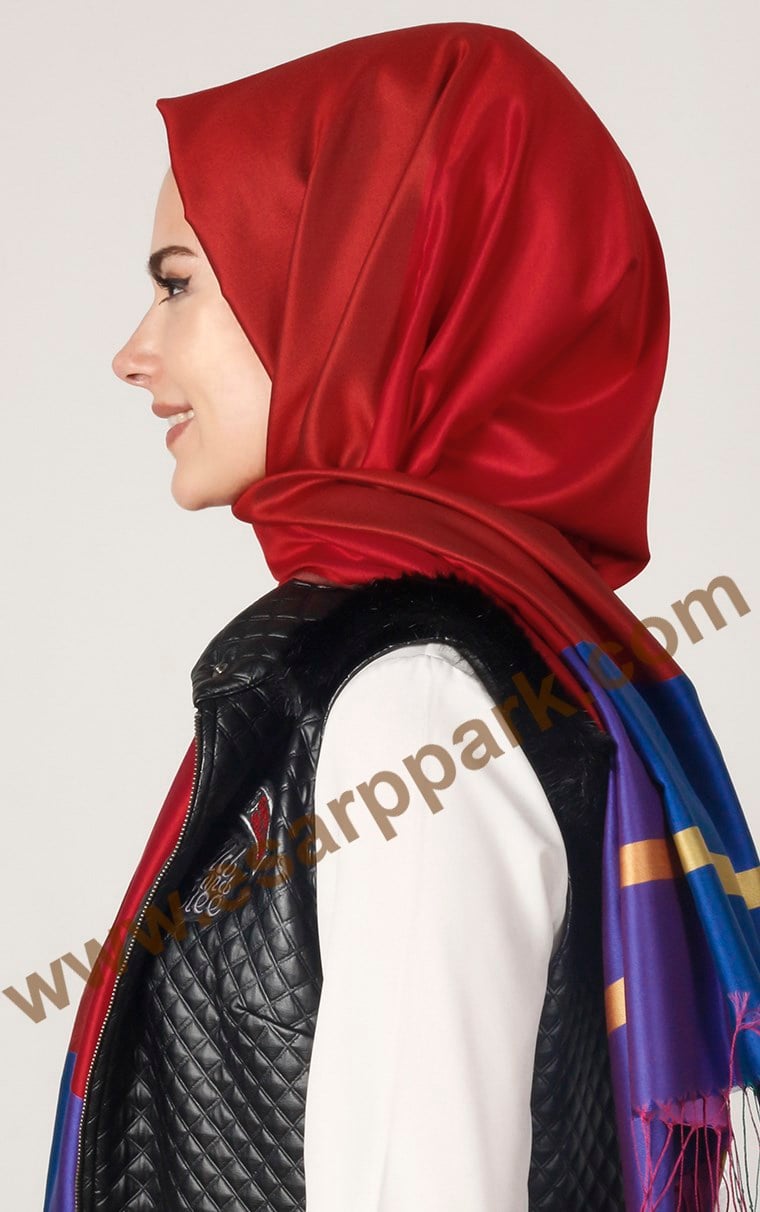 Bordürlü İpek Şal 108-7