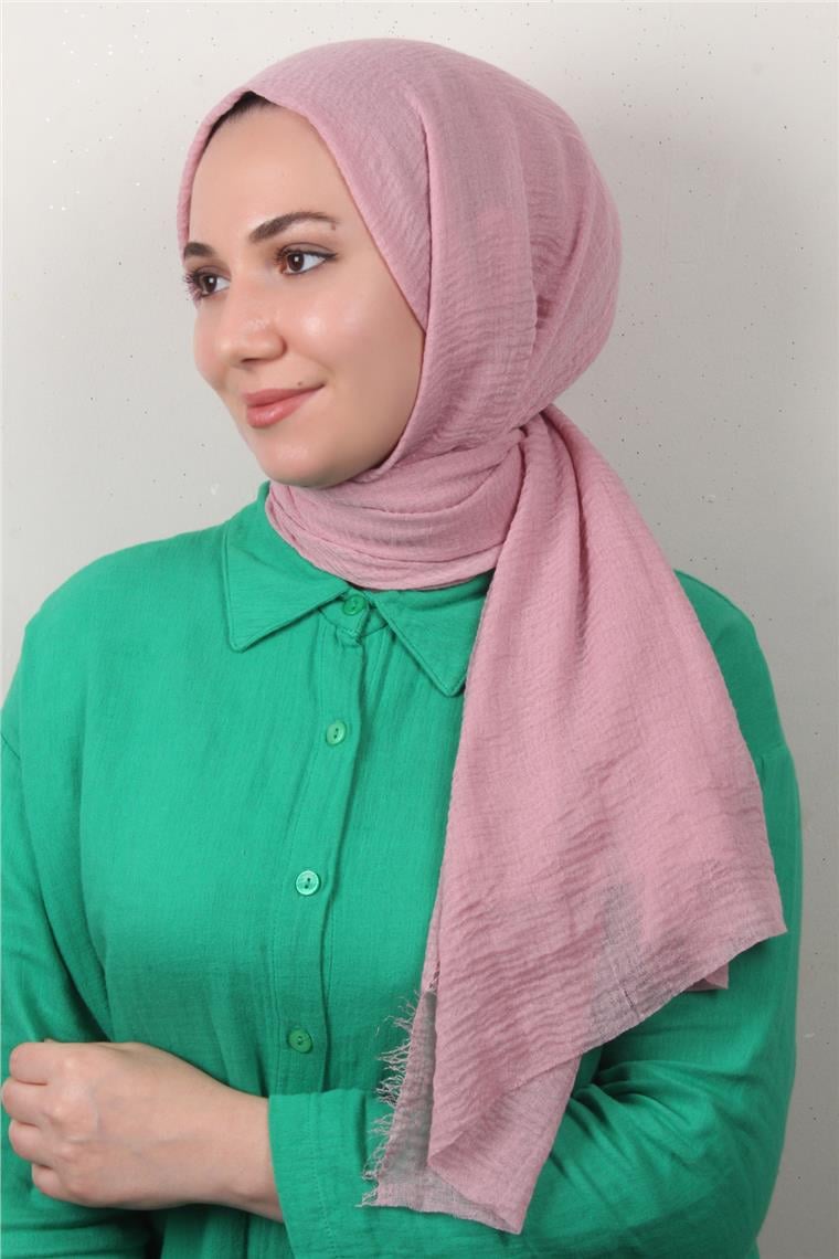 Bürümcük İnce Şal 3093-14 Pembe