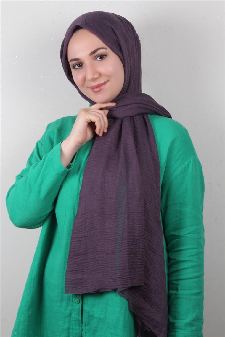 Bürümcük İnce Şal 3093-19 Mor
